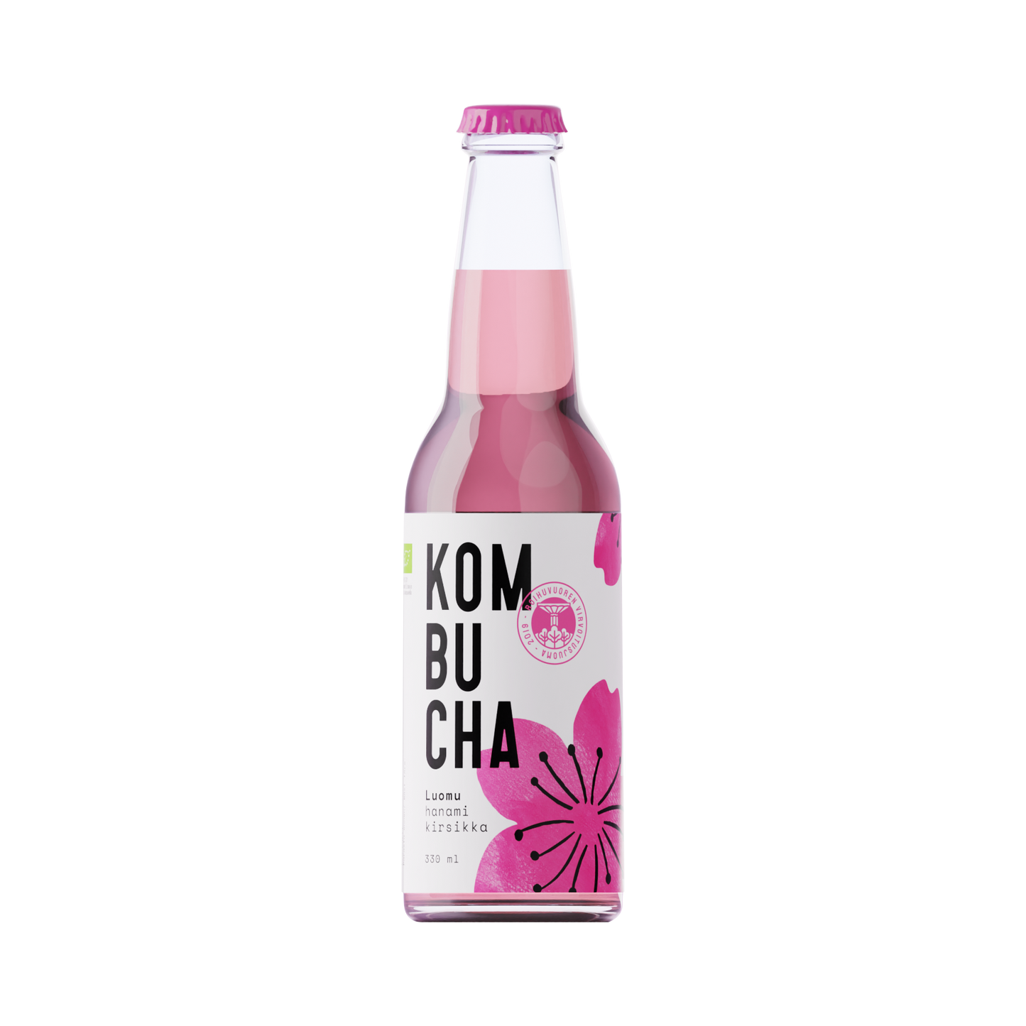 Roihuvuoren Luomu Kirsikkakombucha - 0,33L plo
