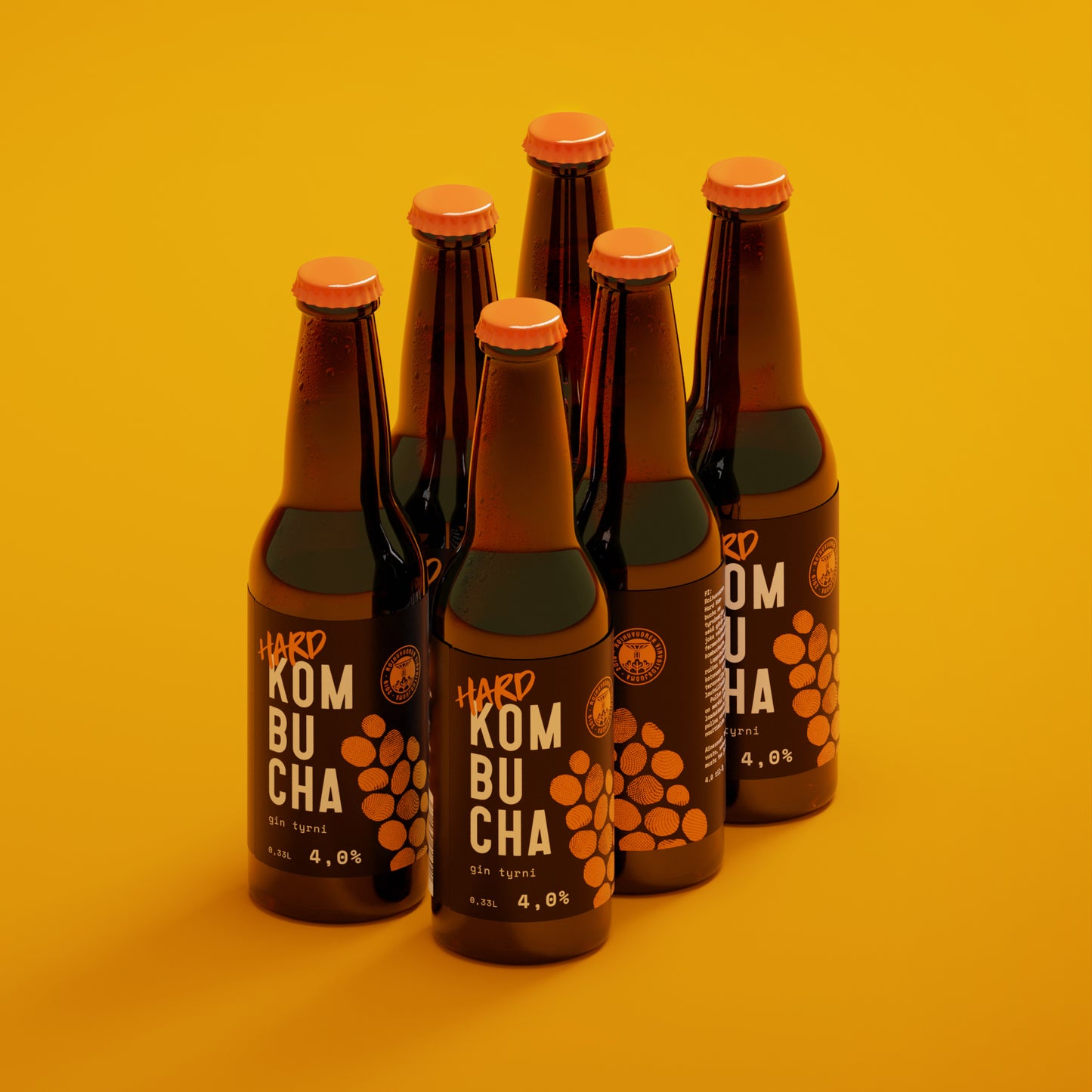 Roihuvuoren Hard Kombucha Gin Tyrni 4% - 6x 0,33L plo