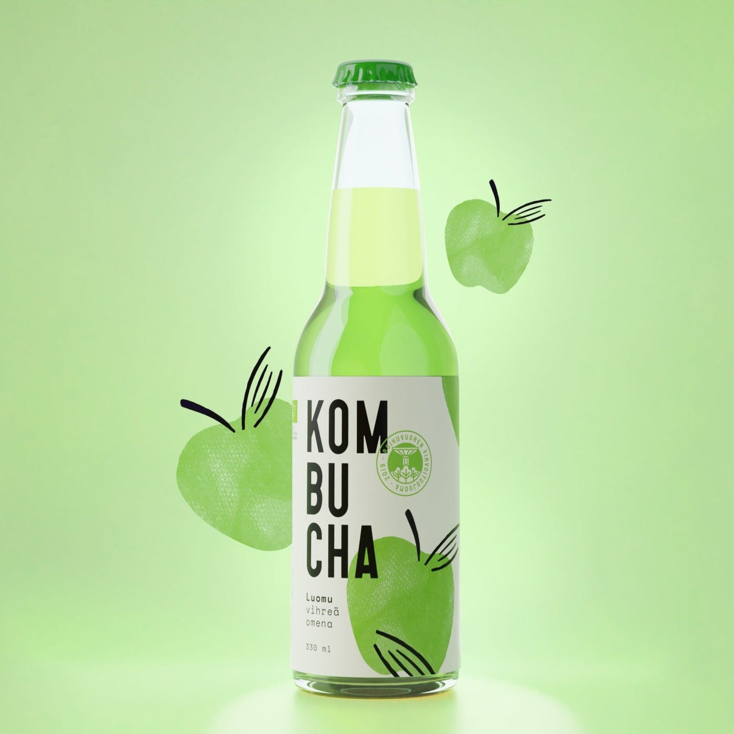 Roihuvuoren Luomu Omenakombucha - 24x 0,33L plo